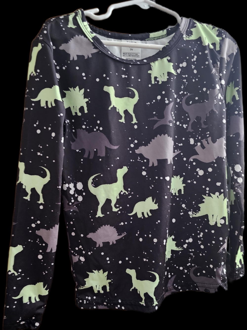 Kid's Dinosaur Long Sleeve Compression Top